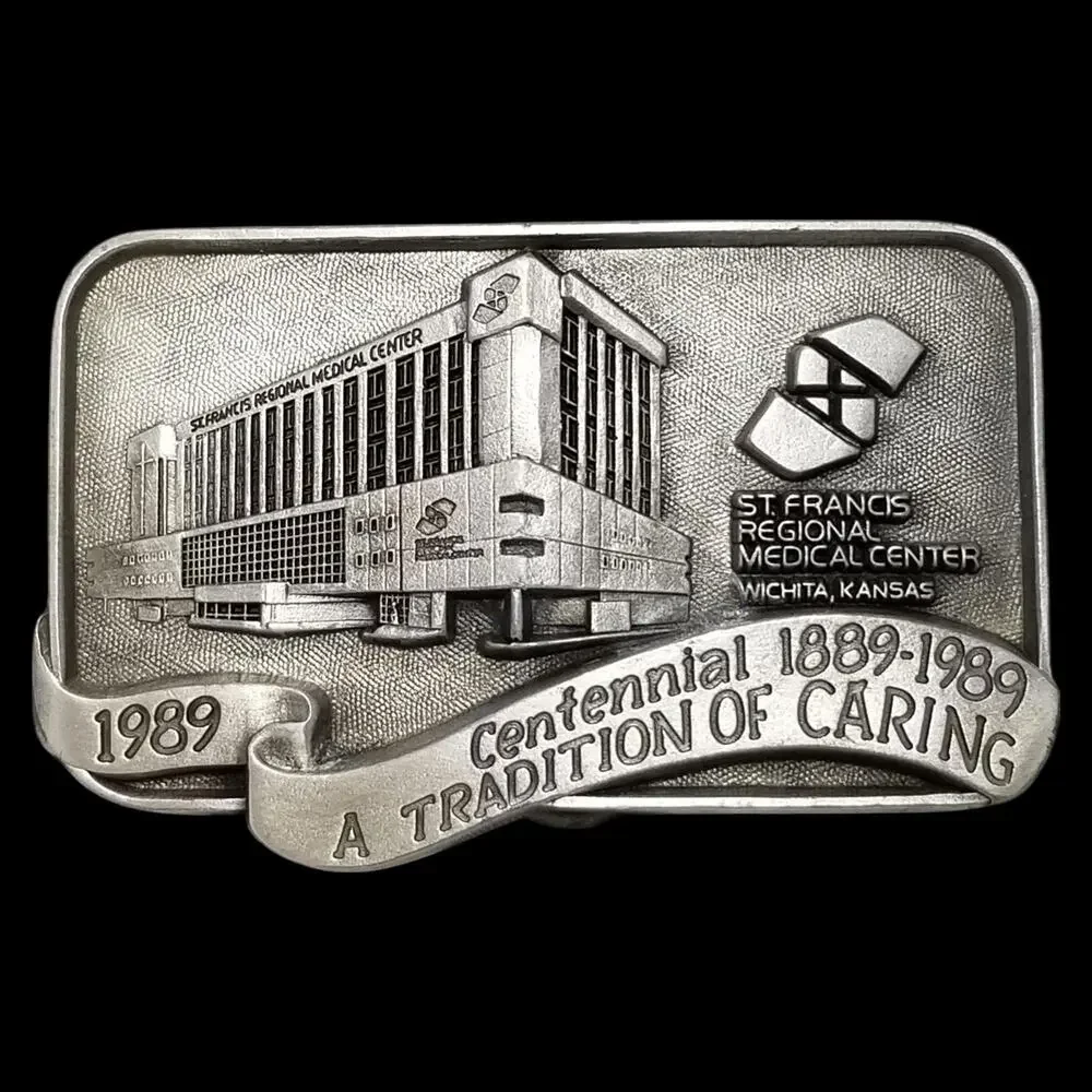 VTG Belt Buckle 1989 St. Francis Regional Medical Center Hospital Wichita Kansas